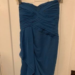 Strapless Blue cocktail dress